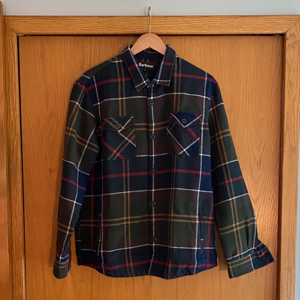 Barbour Men's Multi-Color Plaid Shirt Jacket, Overshirt